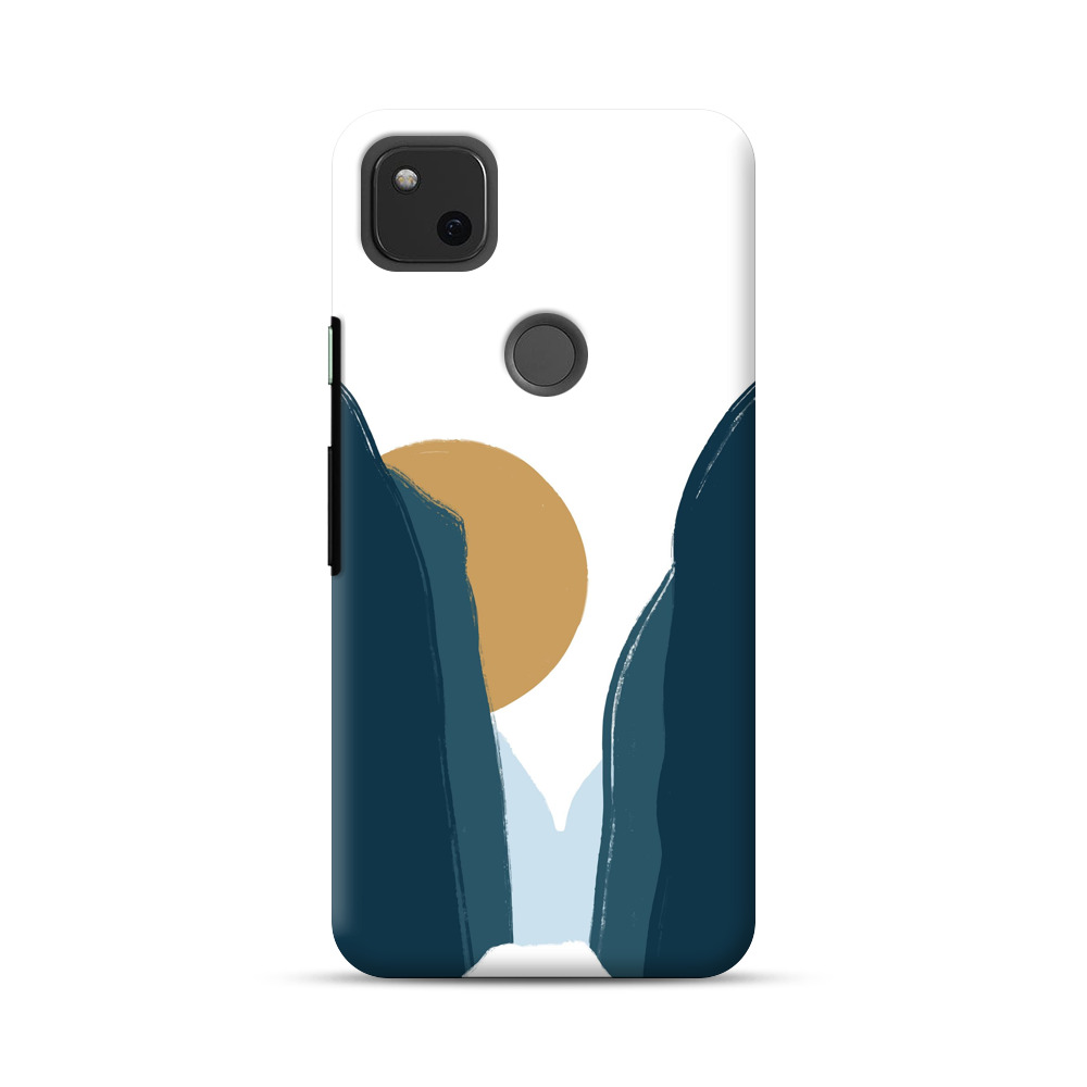Sunset Between Dark Cliffs Google Pixel 4a Hard Case