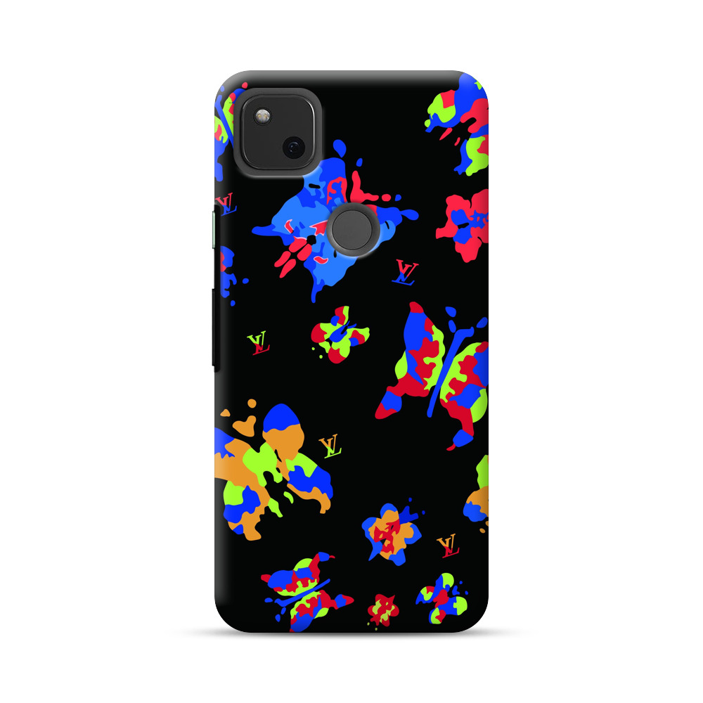 Vibrant Abstract Butterflies and Floral Splashes Google Pixel 4a Hard Case