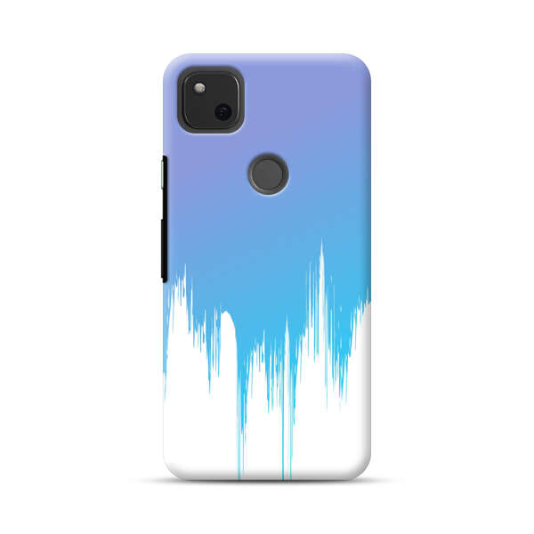 Abstract Blue and Purple Dripping Paint Google Pixel 4a Hard Case