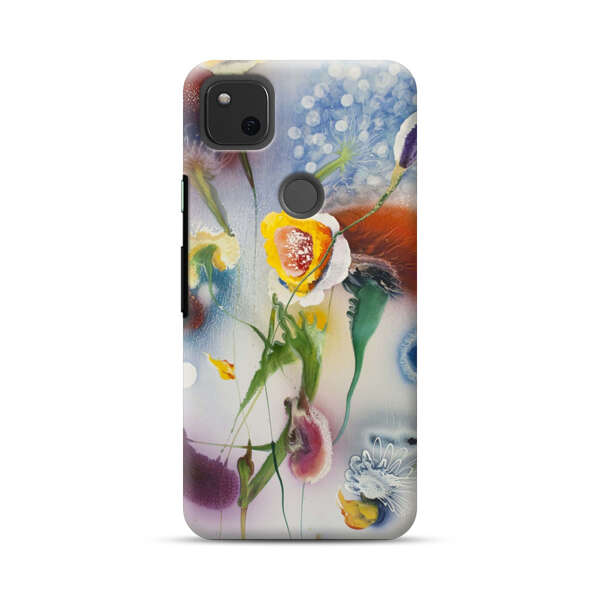 Abstract Colorful Flowers Google Pixel 4a Hard Case