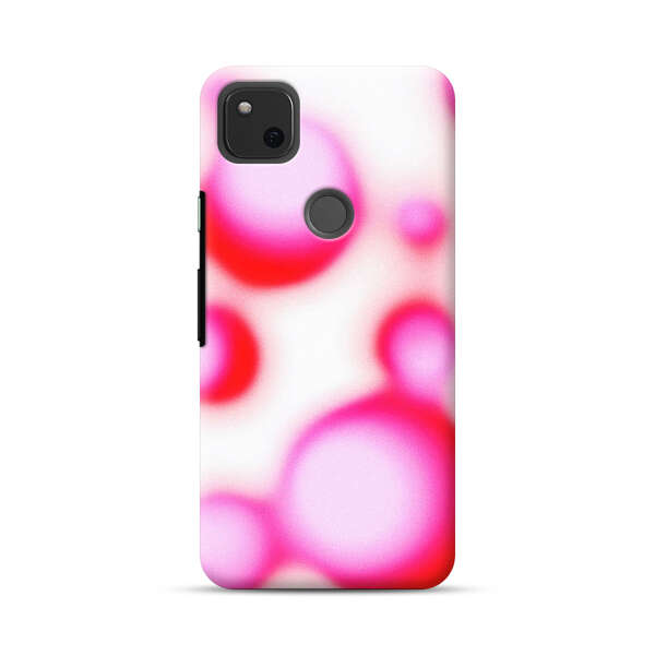 Abstract Pink and Red Blurry Circles Google Pixel 4a Hard Case
