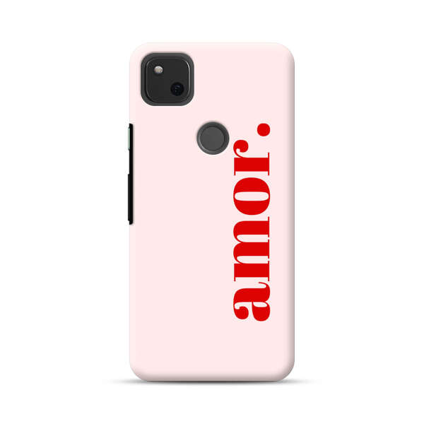 Amor Love Bold Red Text Google Pixel 4a Hard Case