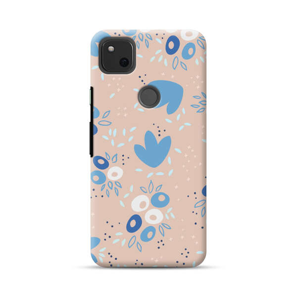 Blue Floral Pattern Google Pixel 4a Hard Case