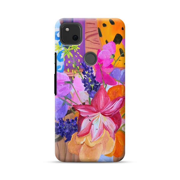 Bright Vibrant Floral Still Life Google Pixel 4a Hard Case