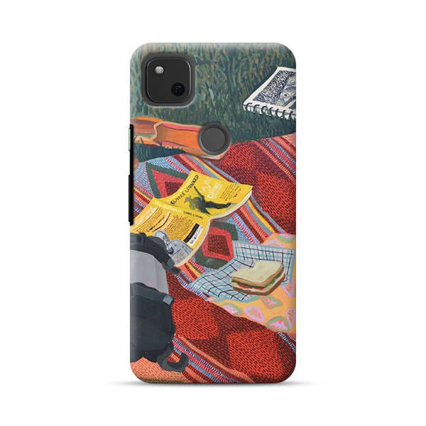 Charming Picnic Scene with Blanket and Food Google Pixel 4a Hard Case