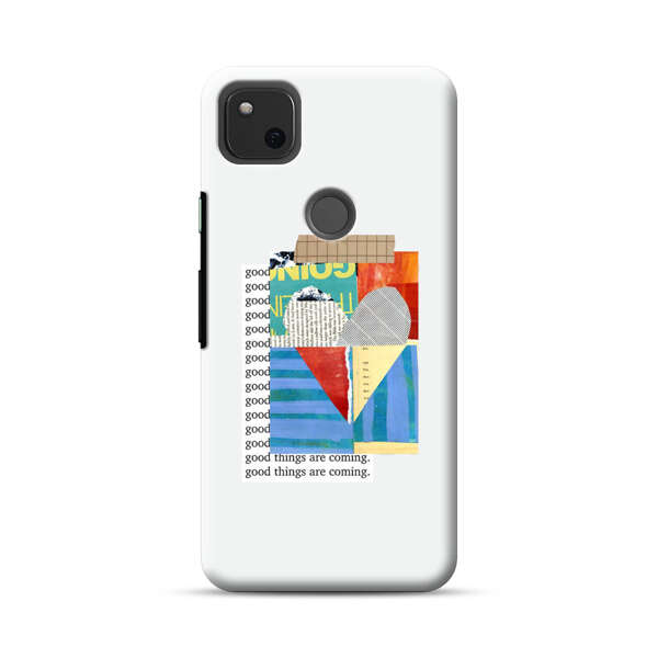 Colorful Abstract Collage with Geometric Shapes Google Pixel 4a Hard Case