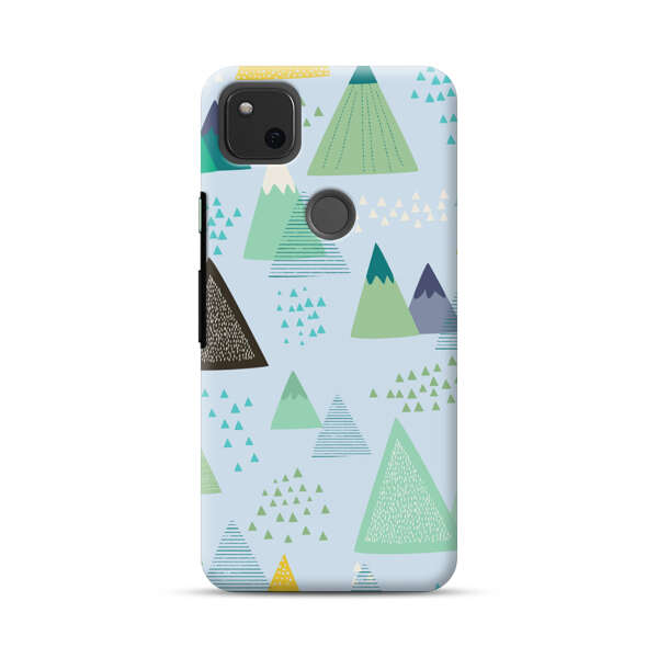 Colorful Abstract Mountain Pattern Google Pixel 4a Hard Case