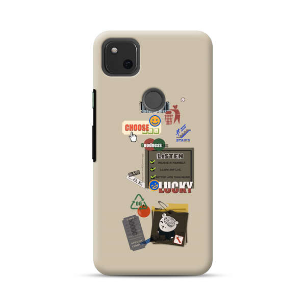 Creative Collage of Motivational Elements Google Pixel 4a Hard Case