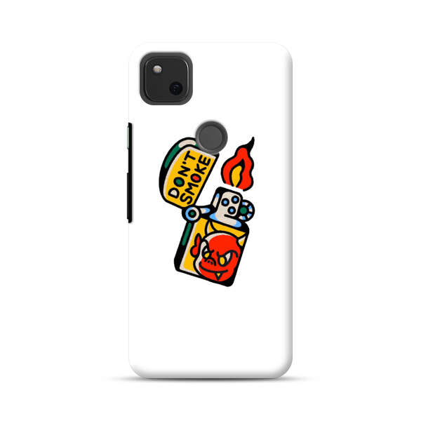 Don't Smoke Vintage Lighter with Devil Face Google Pixel 4a Hard Case