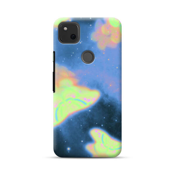 Dreamy Glowing Cosmic Butterflies Google Pixel 4a Hard Case
