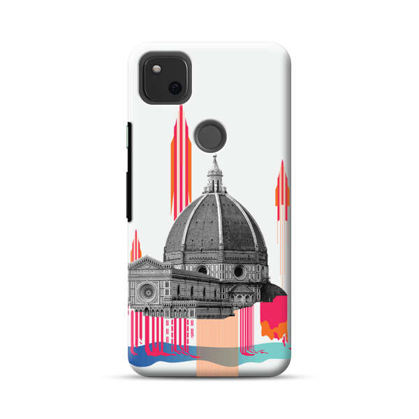 Florence Cathedral Dome Artistic Illustration Google Pixel 4a Hard Case