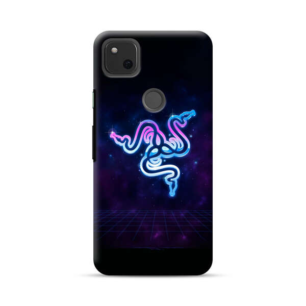 Glowing Neon Triple Snake Google Pixel 4a Hard Case