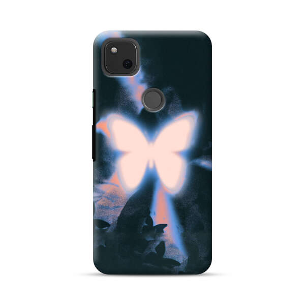 Glowing White Butterfly Google Pixel 4a Hard Case