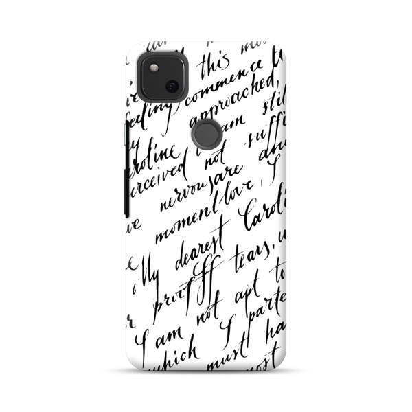 Handwritten Calligraphy Google Pixel 4a Hard Case