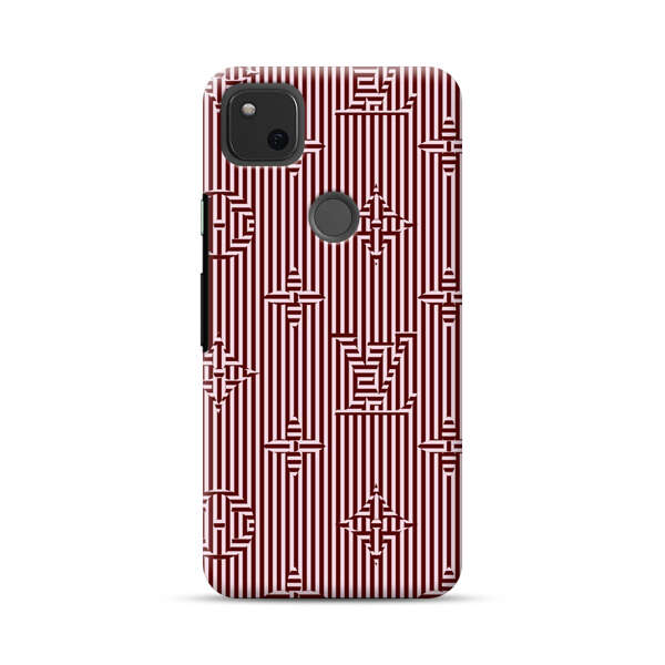 Intricate Geometric Striped Pattern Google Pixel 4a Hard Case
