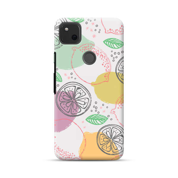 Lemon Colorful Abstract Pattern Google Pixel 4a Hard Case