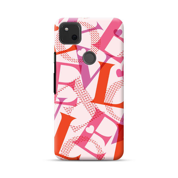 Love Colorful Letters Pattern Google Pixel 4a Hard Case