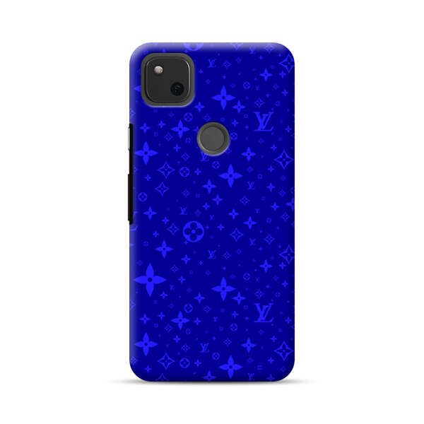 Luxury Blue Designer Pattern Google Pixel 4a Hard Case