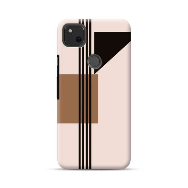 Minimalist Abstract Geometric Design Google Pixel 4a Hard Case
