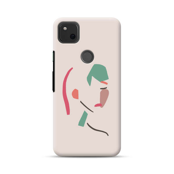 Minimalist Abstract Line Art Woman Face Google Pixel 4a Hard Case