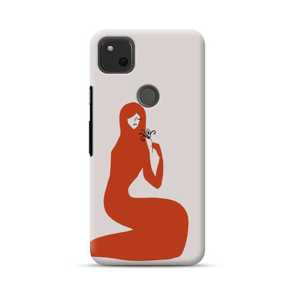 Minimalist Abstract Woman Silhouette Google Pixel 4a Hard Case