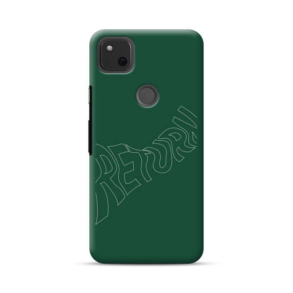 Minimalist Green Wavy Return Text Google Pixel 4a Hard Case