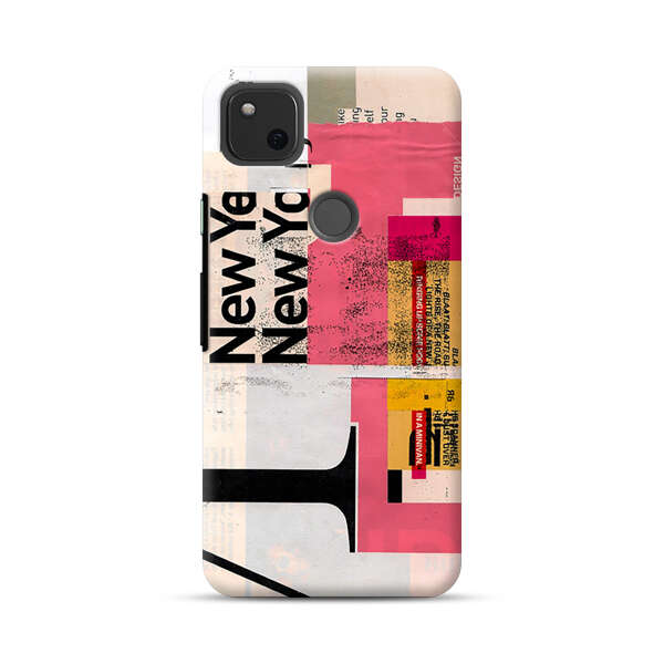 Modern Abstract Collage Artwork Google Pixel 4a Hard Case