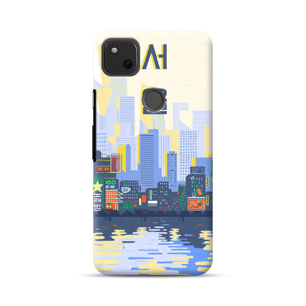 Modern City Skyline Reflection Google Pixel 4a Hard Case