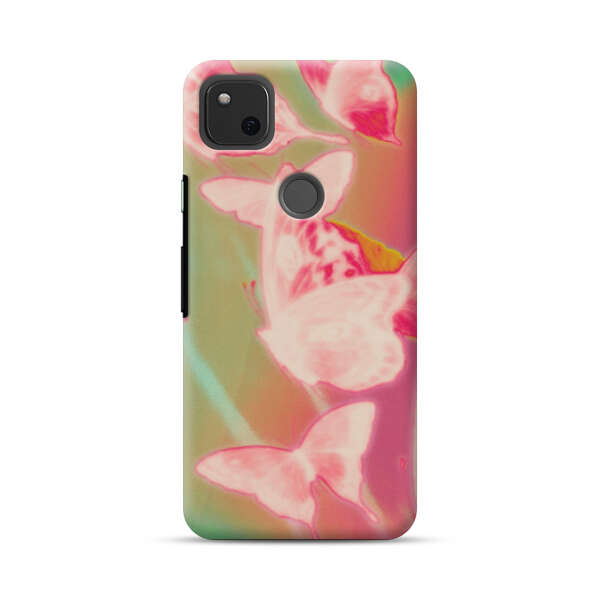 Pink Butterflies Dreamy Colorful Background Google Pixel 4a Hard Case
