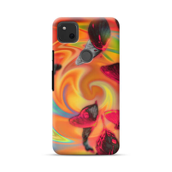 Psychedelic Butterflies Swirl Google Pixel 4a Hard Case