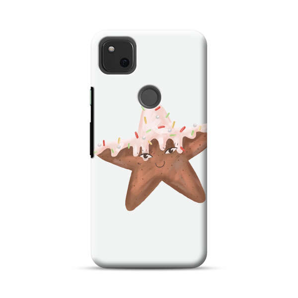 Smiling Gingerbread Star Cookie Google Pixel 4a Hard Case
