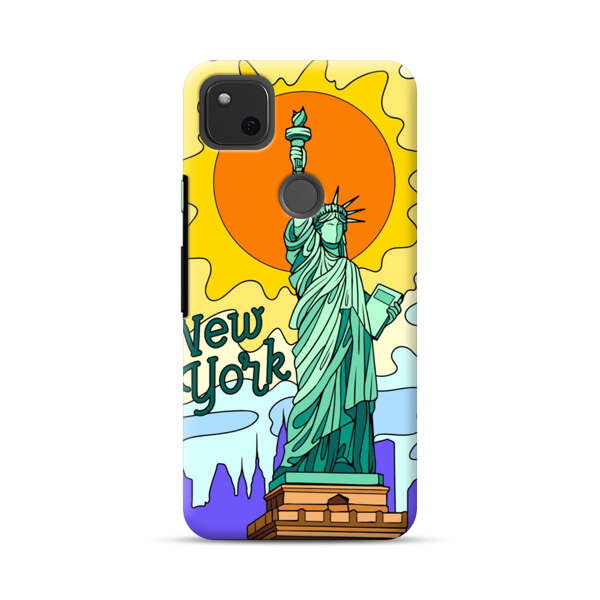 Statue of Liberty New York Artistic Sun Google Pixel 4a Hard Case