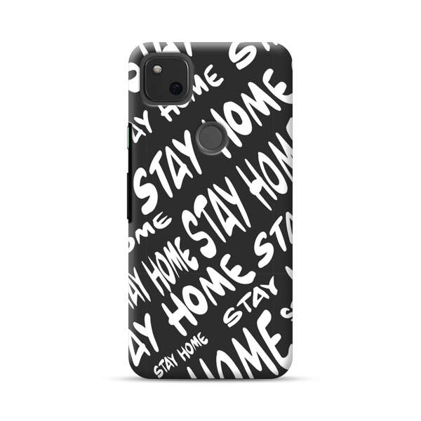 Stay Home Pattern Google Pixel 4a Hard Case