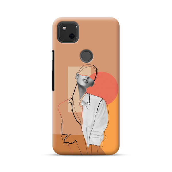 Stylish Abstract Portrait Art Google Pixel 4a Hard Case