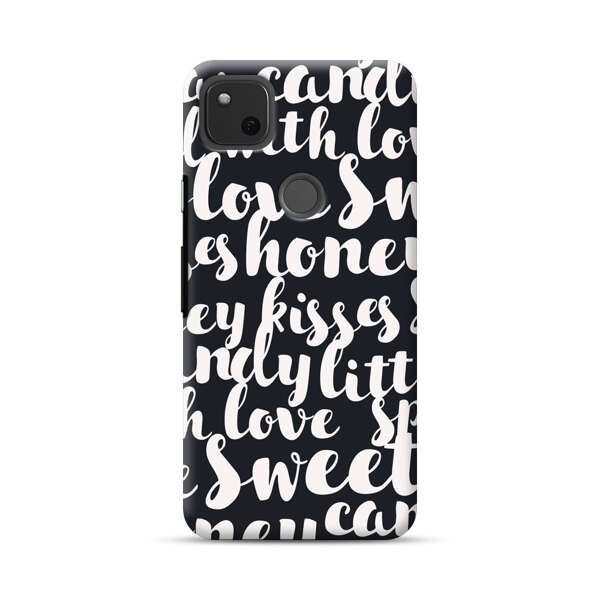 Sweet Honey Kisses Love Sugar Candy Pattern Google Pixel 4a Hard Case