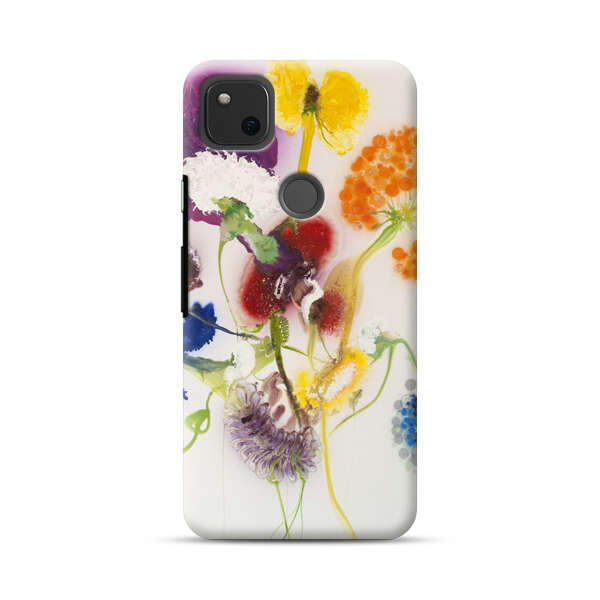 Vibrant Abstract Floral Artwork Google Pixel 4a Hard Case