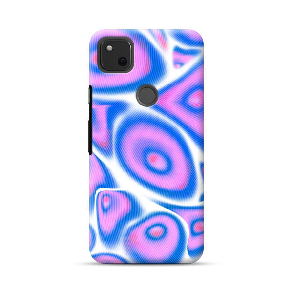 Vibrant Abstract Pink and Blue Swirl Pattern Google Pixel 4a Hard Case