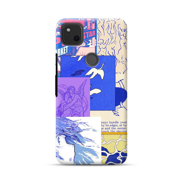 Vibrant Retro Pop Art Collage Google Pixel 4a Hard Case
