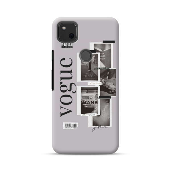 Vogue Fashion Collage Minimalist Google Pixel 4a Hard Case