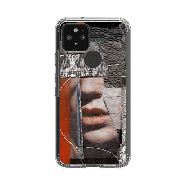 Abstract Collage Close Up Face Google Pixel 5 Case