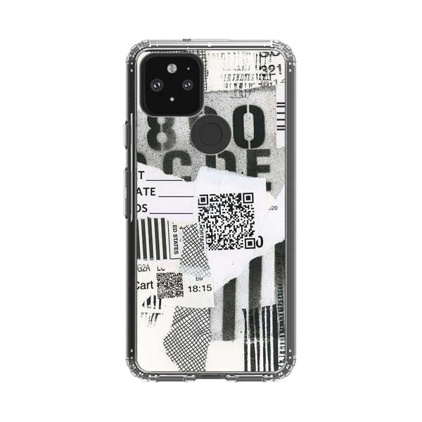 Abstract Collage Torn Paper Barcodes Google Pixel 5 Case