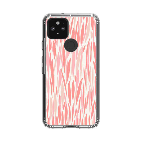 Abstract Coral Wavy Lines Pattern Google Pixel 5 Case