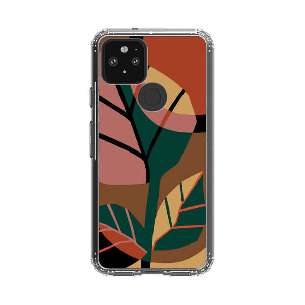 Abstract Geometric Leaves Design Google Pixel 5 Case