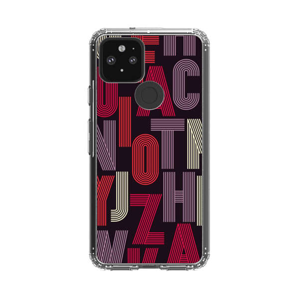 Abstract Letters Pattern Google Pixel 5 Case