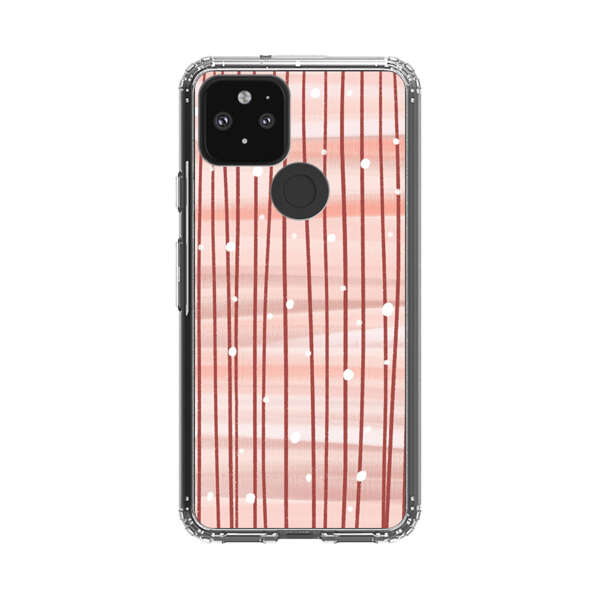 Abstract Vertical Lines Pink Pattern Google Pixel 5 Case