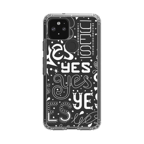 Bold Playful Typography Yes Pattern Google Pixel 5 Case