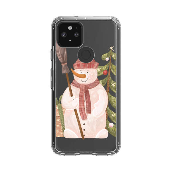 Charming Winter Snowman Illustration Google Pixel 5 Case