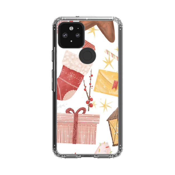 Christmas Festive Pattern with Gingerbread and Gifts Google Pixel 5 Case