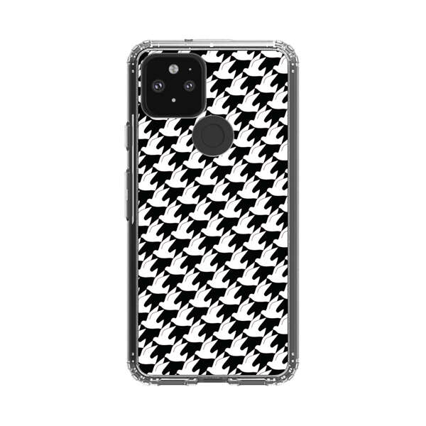 Classic Black and White Houndstooth Pattern Google Pixel 5 Case