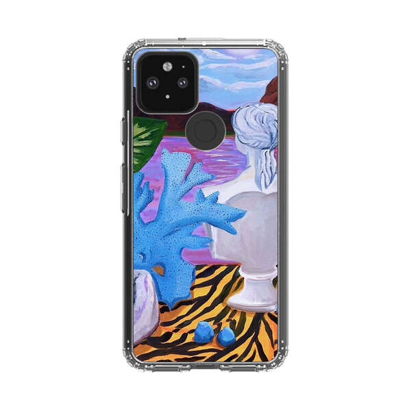 Classical Statues and Tropical Plants by the Ocean Google Pixel 5 Case
